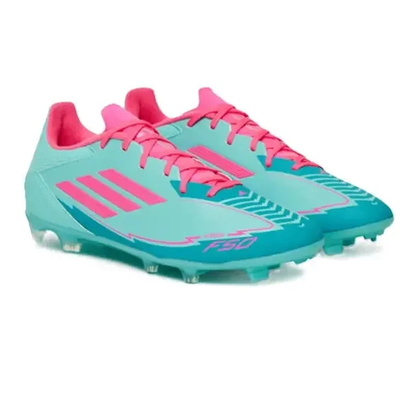 Adidas F50 MESSI Cleats FG/MG Flash Aqua Lucid Pink IH0928 NEW Men’s 8 Wmn 9